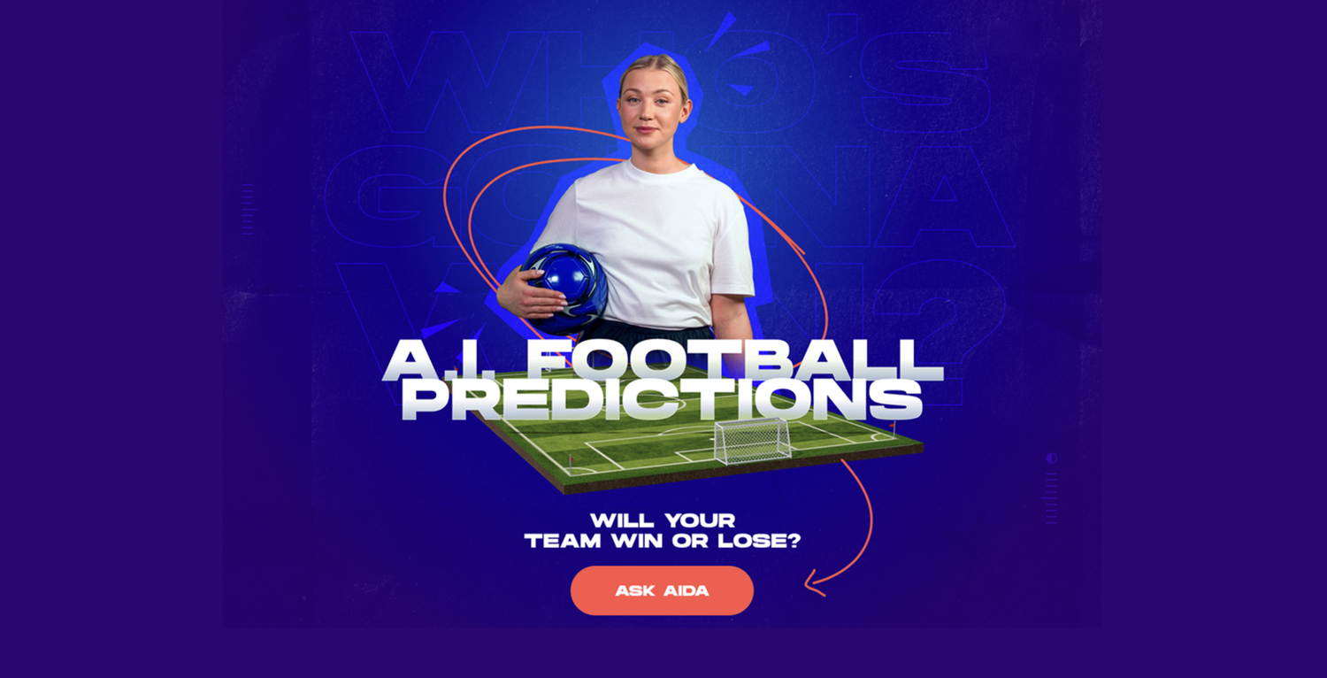 Synthesia AIDA, the AI football predictions campaign